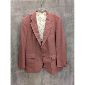Vintage‎ 80s Adams Row Red Blazer 42in Chest Sport Coat Ivy League Preppy